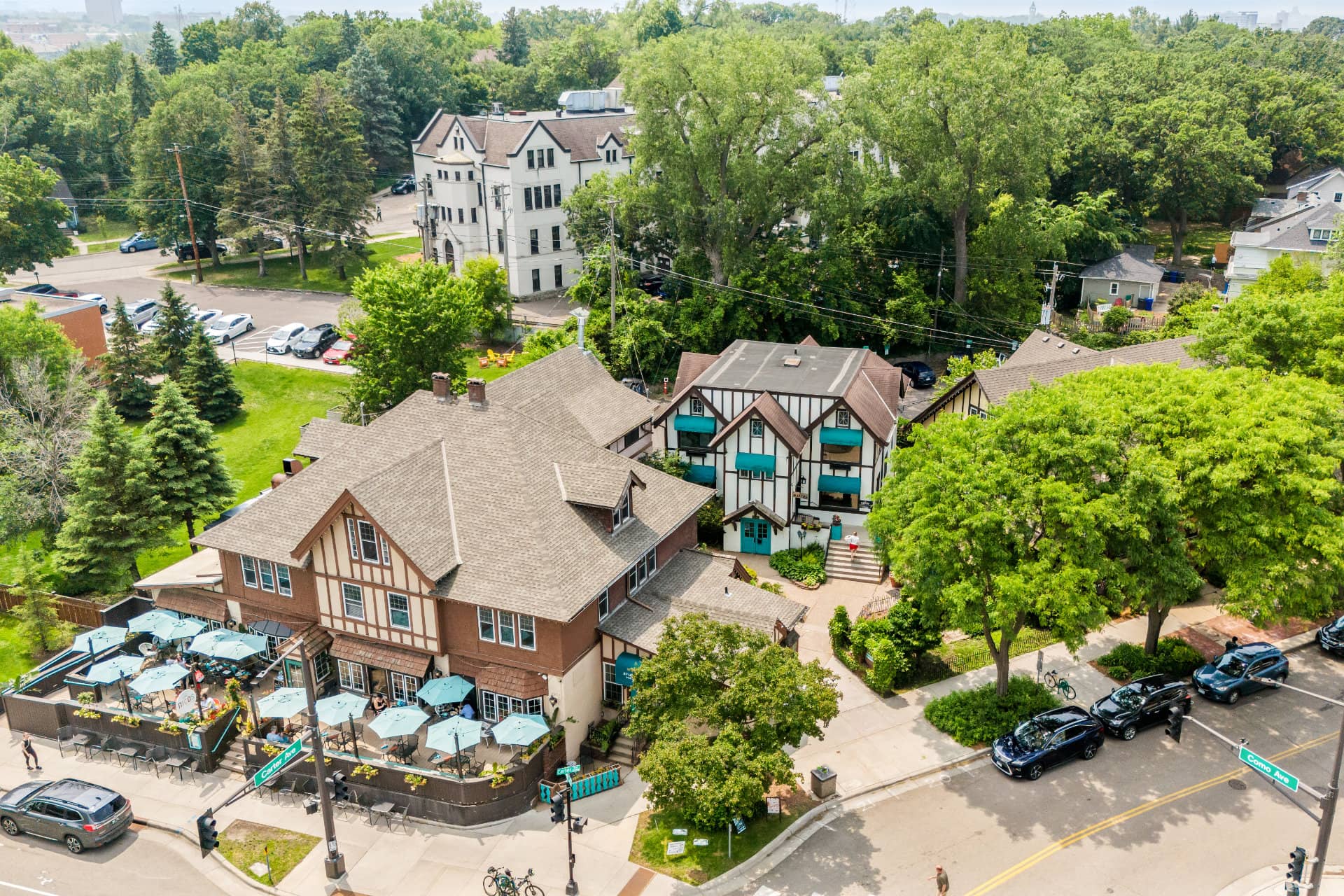 Aerial view of Milton Square in St. Paul