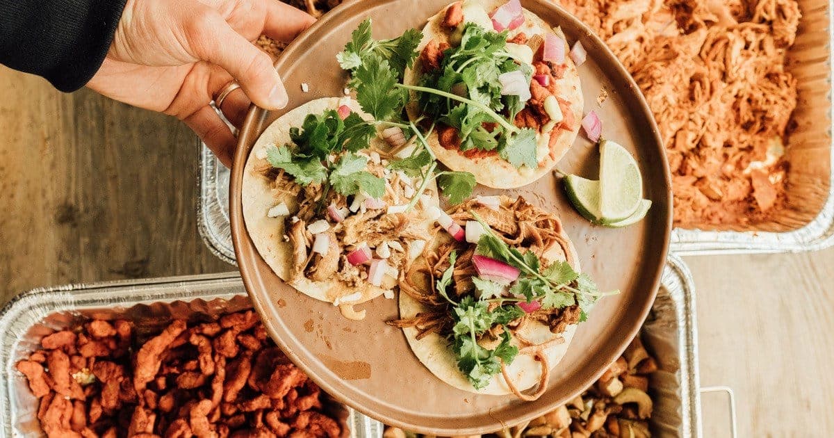 Tacos and shared plates from Nico's catering